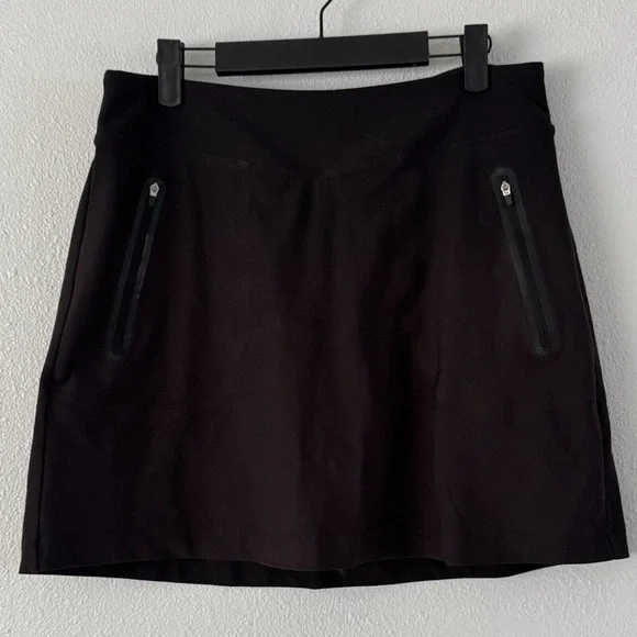 Nike Women's Golf Skirt Med Tour Performance Dri-fit Pull On Black Skort - Picture 1 of 7